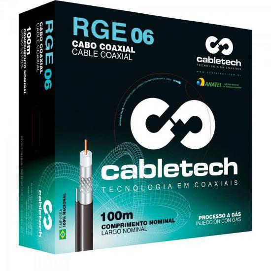 Coaxial RGE 06 60 Branco Rolo 100M Cabletech