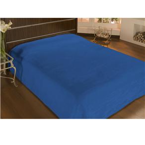 Cobertor Camesa Microfibra Liso Solteiro - Azul