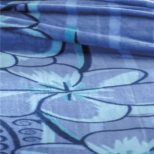 Cobertor Casal Dyuri Nuria 1 Peça Microfibra Jolitex Azul