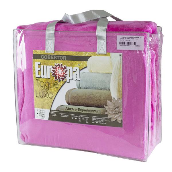 Cobertor Queen Size Europa Toque de Luxo 220 X 240cm - Pink
