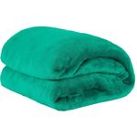 Cobertor Casal King Manta de Microfibra 01 Peça (toque Aveludado) - Esmeralda