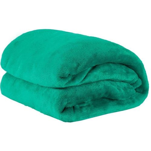 Cobertor Casal King Manta de Microfilha 01 Peça (toque Aveludado) - Esmeralda