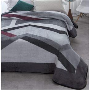 Cobertor Casal Kyor Plus Amalfi 1 Peça Microfibra Jolitex Cinza