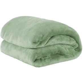Cobertor Solteiro Manta de Microfilbra 01 Peça (Toque Aveludado) - Verde