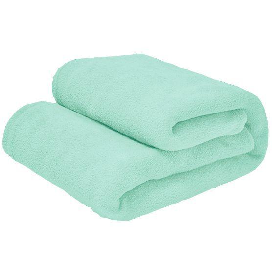 Cobertor Casal Microfibra Liso Verde Claro 1,80x2,20m Camesa