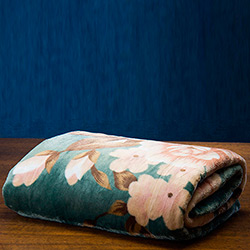 Cobertor Casal Raschel Floral - Casa & Conforto