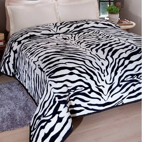 Cobertor Casal Soft Zebra Estampado - Kyor Plus