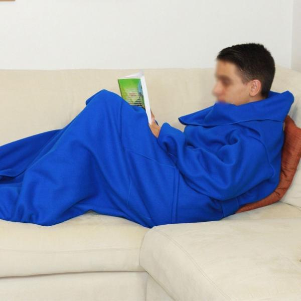 Cobertor com Mangas 1,60x1,30m Azul Master Comfort