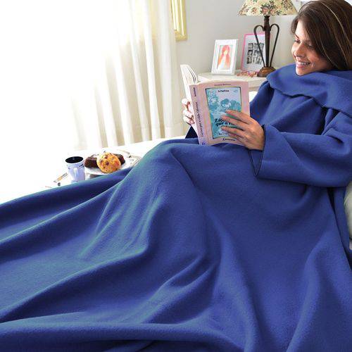 Cobertor com Mangas em Soft Adulto - Várias Cores Lisas - Ori Home