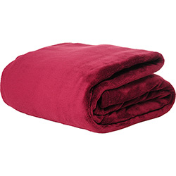 Cobertor Coral Fleece Solteiro 280g/m² - Vermelho