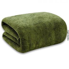 Cobertor de Microfibra Corttex Solteiro - Verde Musgo