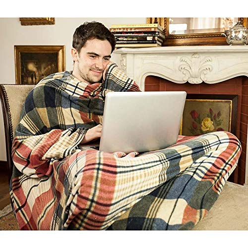 Cobertor de TV com Mangas Solteiro Xadrez - Loani
