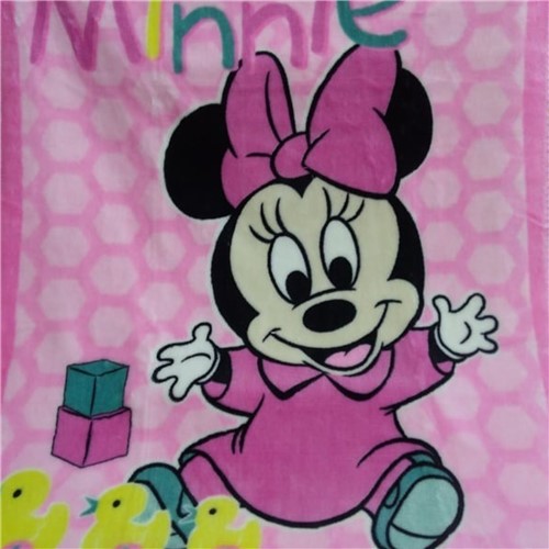 Cobertor Infantil Jolitex Raschel Minnie Brincando Rosa