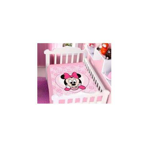 Cobertor Infantil Raschel Disney Baby Jolitex Ternille não Alérgico 90cmx1,10m Minnie Coração