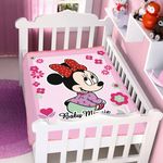 Cobertor Infantil Raschel Jolitex Menina Rosa Mickey Disney