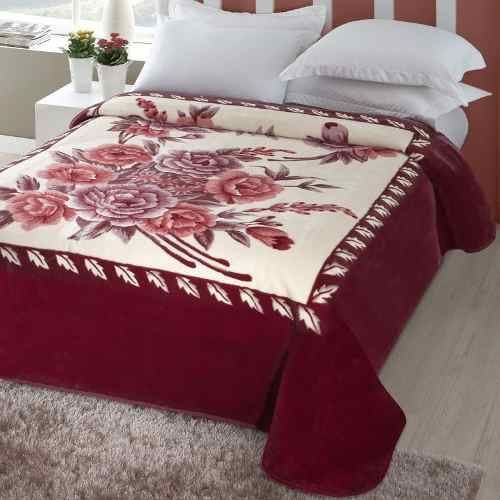 Cobertor Jolitex Casal Kyor Plus 1,80x2,20m Melides Vinho