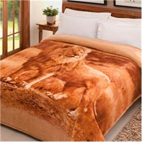Cobertor Jolitex Pelo Alto Casal 1,80 X 2,20m Leão - MARROM