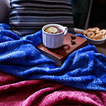Cobertor King Flannel 3D Arabesco Cereja - Casa & Conforto