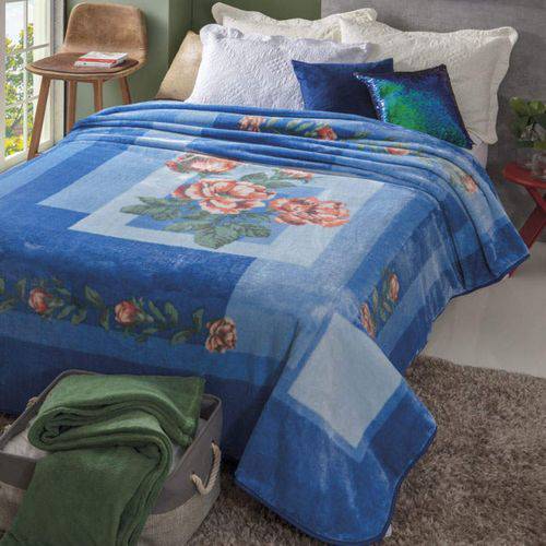 Cobertor King Kyor Plus Taormina 1 Peça Microfibra Jolitex Azul