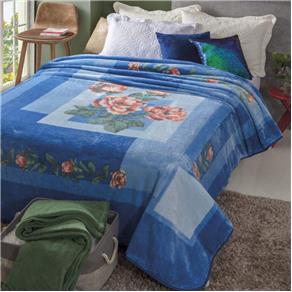 Cobertor King Kyor Plus Taormina 1 Peça Microfibra Jolitex Azul