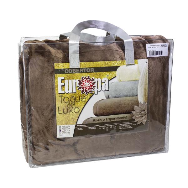 Cobertor Casal Europa Toque de Luxo 180 X 240cm - Marrom