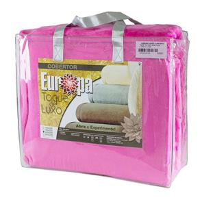 Cobertor Solteiro Europa Toque de Luxo 150 X 240cm - Pink - Pink
