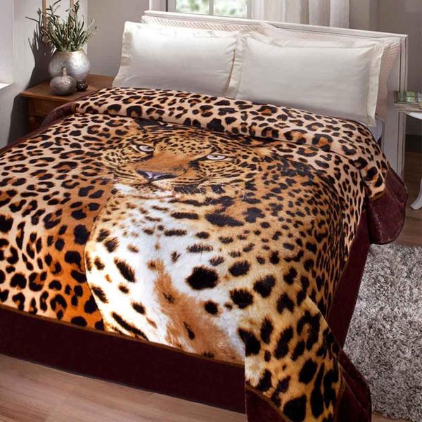 Cobertor Kyor Plus Leopardo Casal 1,80 X 2,20 Jolitex