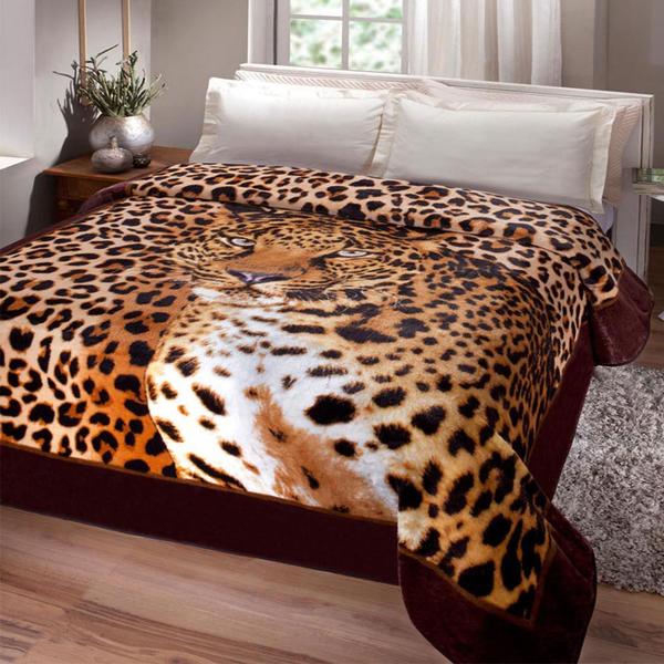 Cobertor Kyor Plus Leopardo Casal 1,80x2,20m - Jolitex