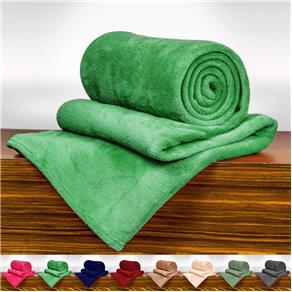 Cobertor / Manta de Microfibra Solteiro - Andreza Verde