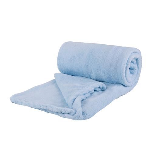 Cobertor Manta Microfibra Casal Azul Claro 180 X 220 Cm