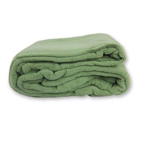 Cobertor Manta Microfibra Casal Padrão Verde - Le