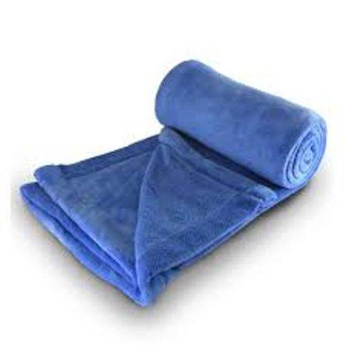 Cobertor Manta Microfibra Queen Azul - Linha Avulsa