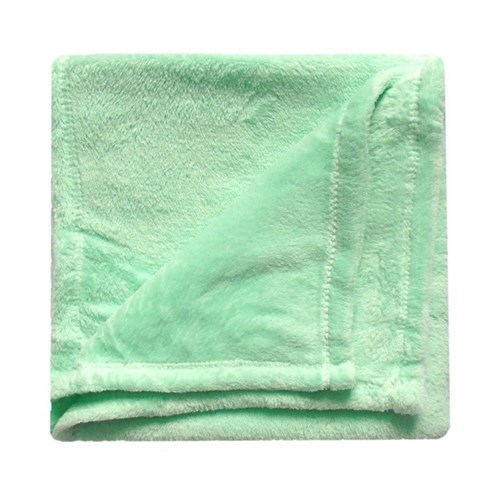 Cobertor Manta Microfibra Solteiro Verde Claro 140 X 220 Cm