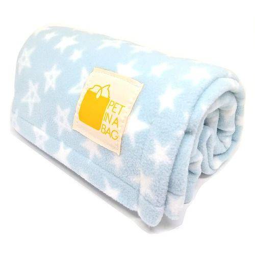 Cobertor Manta Pet para Cães e Gatos Micro Soft Antialérgico Azul Estrela