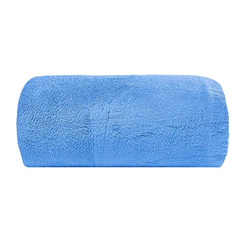 Cobertor Microfibra - Solteiro - Liso - Azul - 1,50m X 2,00m - Camesa
