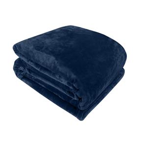 Cobertor Naturalle Fashion Super Soft Queen - Gramatura 300g/m² - Azul Marinho