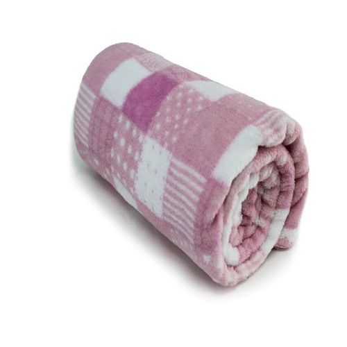 Cobertor para Bebê Microfibra Antialérgico 1,10m X 90cm Camesa Estampado Rosa