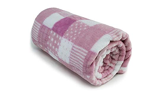 Cobertor para Bebê Microfibra Antialérgico 1,10m X 90cm Camesa Estampado Rosa