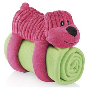 Cobertor para Bebê Multikids Baby Urso BB147 Rosa/Verde
