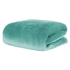 Cobertor Queen Blanket Flannel - Kacyumara - Verde Aqua