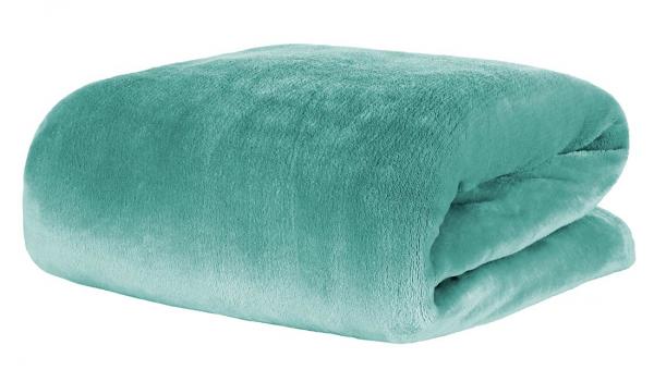 Cobertor Queen Blanket Flannel Verde Aqua - Kacyumara