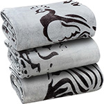 Cobertor Queen Flannel Animal Print - Casa & Conforto