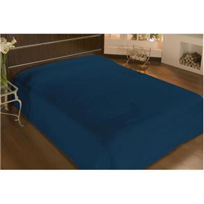 Cobertor Casal Microfibra Liso 2,20x1,80m Azul Marinho - Camesa