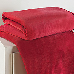 Cobertor Queen Mink Vermelho - Casa & Conforto