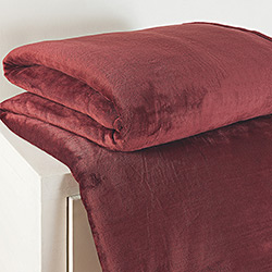 Cobertor Queen Mink Vinho - Casa & Conforto