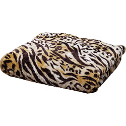Cobertor Queen Raschel Leopardo - Casa & Conforto