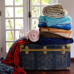 Cobertor Solteiro Flannel Colors com Borda em Percal - Casa & Conforto