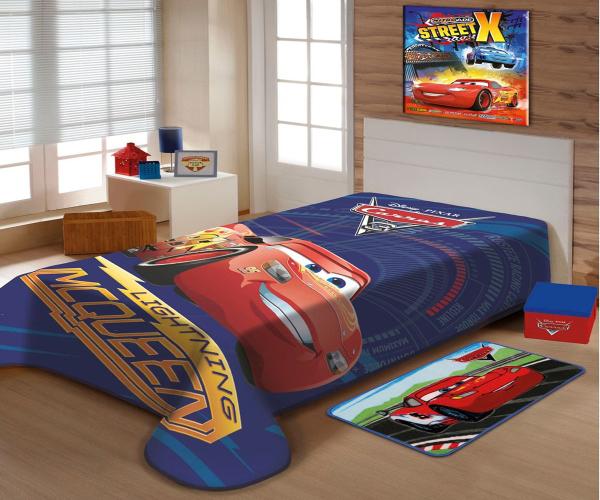 Cobertor Solteiro Infantil Disney Carros Toque Macio Jolitex