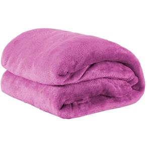 Cobertor Solteiro Manta de Microfilbra 01 Peça (Toque Aveludado) - Pink