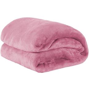Cobertor Solteiro Manta de Microfilbra 01 Peça (Toque Aveludado) - Rosê